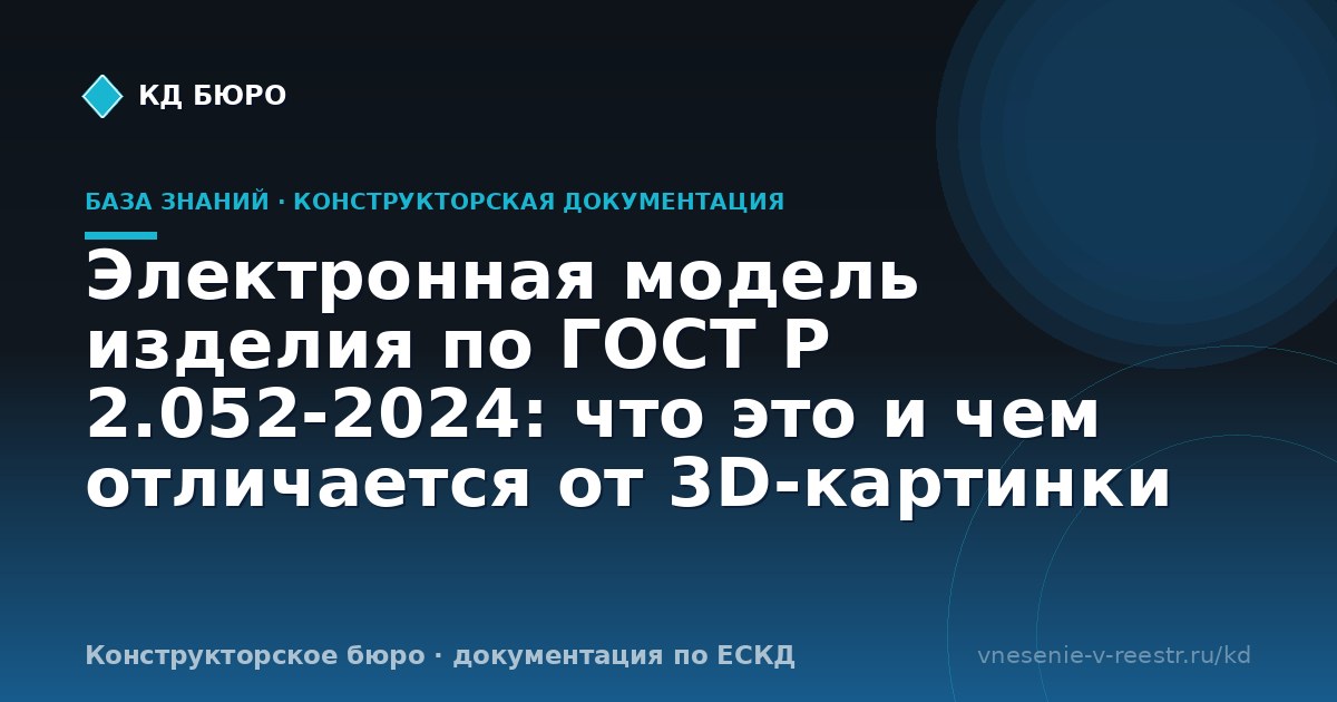 Электронная модель изделия по ГОСТ Р 2.052-2024: что это и чем отличается от 3D-картинки