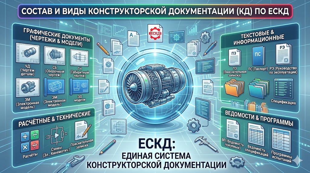Состав КД по ЕСКД: виды документов и комплектность