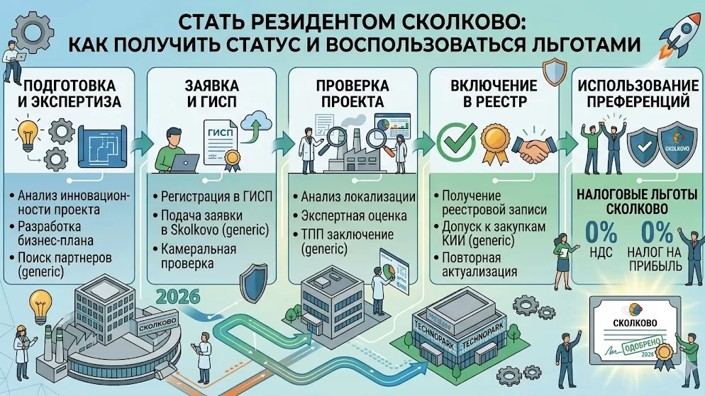 Стать резидентом Сколково: как получить статус участника проекта и льготы 0% НДС и налога на прибыль