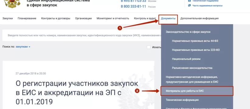 Регистрация в ЕИС и ЕРУЗ: актуальный порядок по постановлению №60 от 27.01.2022