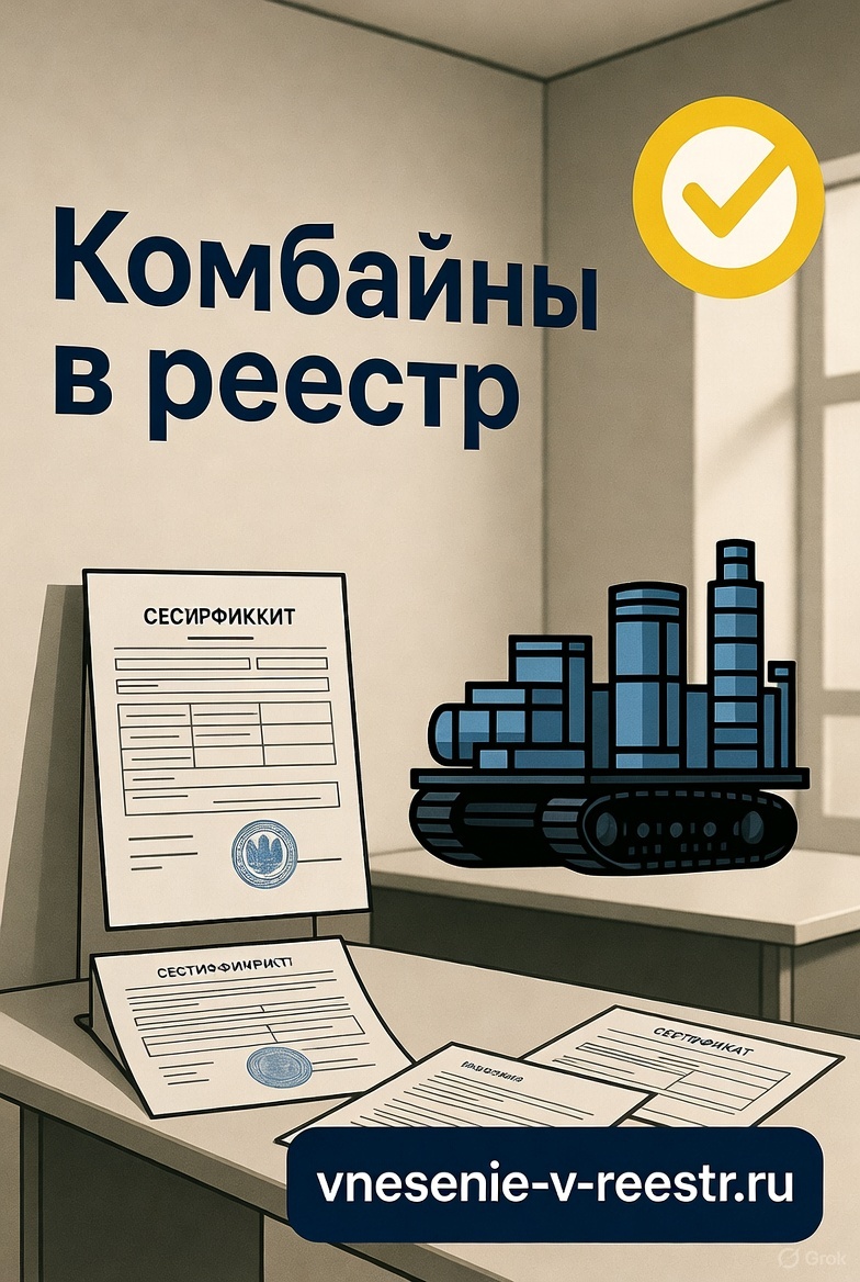 Как внести комбайны в реестр российской сельхозтехники: полная инструкция по локализации