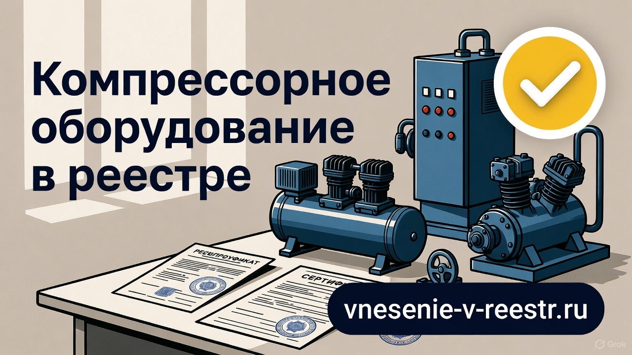 Включение компрессоров и компрессорного оборудования в реестр РФ: практическое руководство для производителей