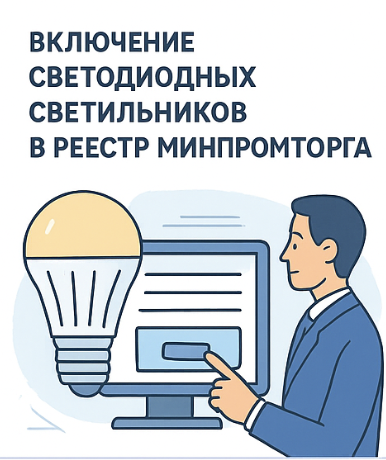 Включение светодиодных светильников в реестр Минпромторга под ключ — 2026 год