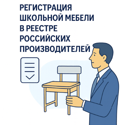 Внесение школьной мебели в реестр российских производителей Минпромторга