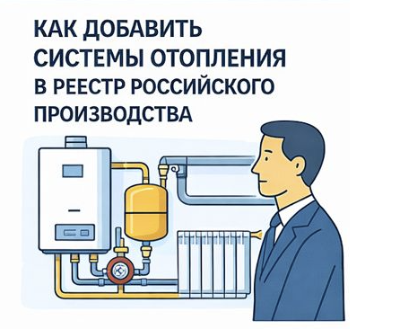 Добавить системы отопления в реестр российского производства