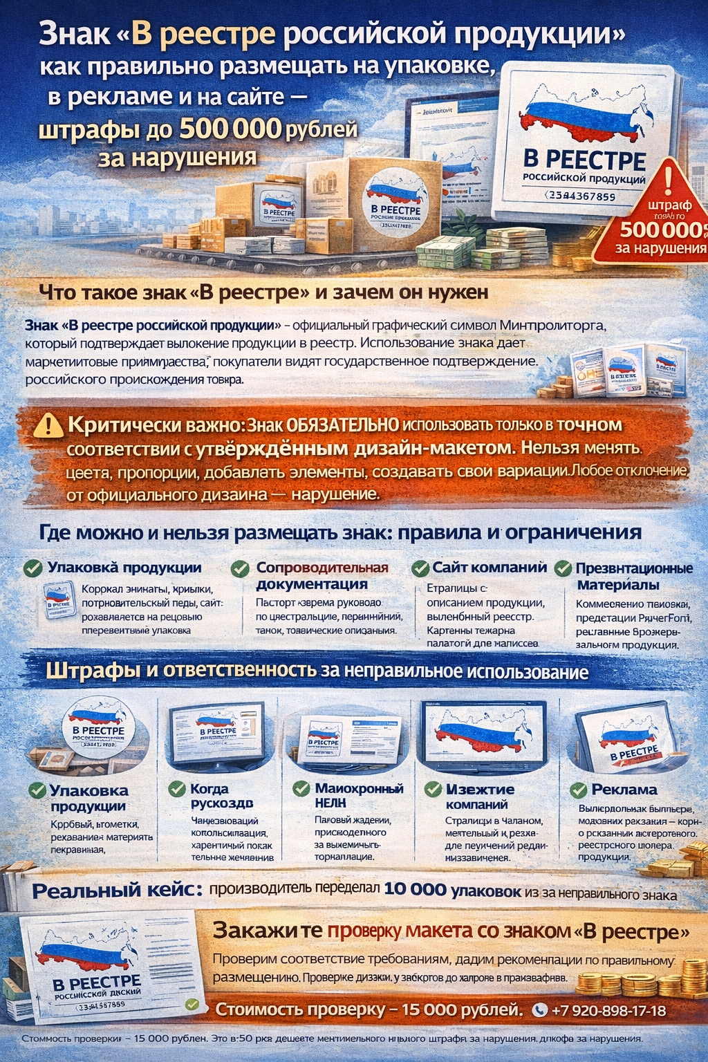 Знак "В реестре российской продукции": как правильно размещать на упаковке, в рекламе и на сайте
