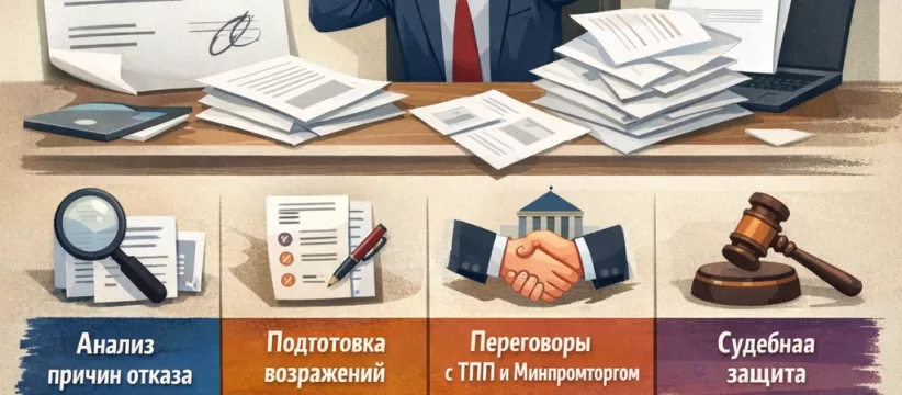 Отказ Минпромторга во включении в реестр: как оспорить решение ТПП и пройти экспертизу заново