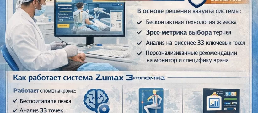 Zumax Эргономика: ИИ-система мониторинга позы стоматолога