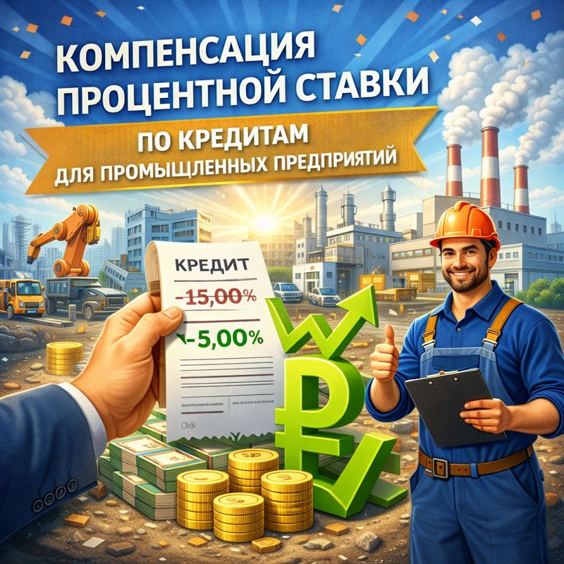 Компенсация процентной ставки по кредитам для промышленных предприятий в 2026 году: как вернуть до 90% выплаченных процентов