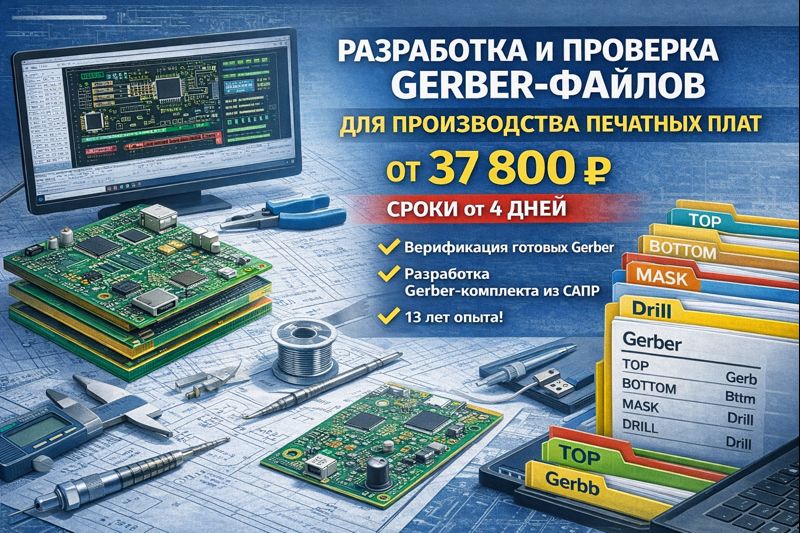 Проверка и разработка Gerber-файлов от 37 800 ₽ | Для производства