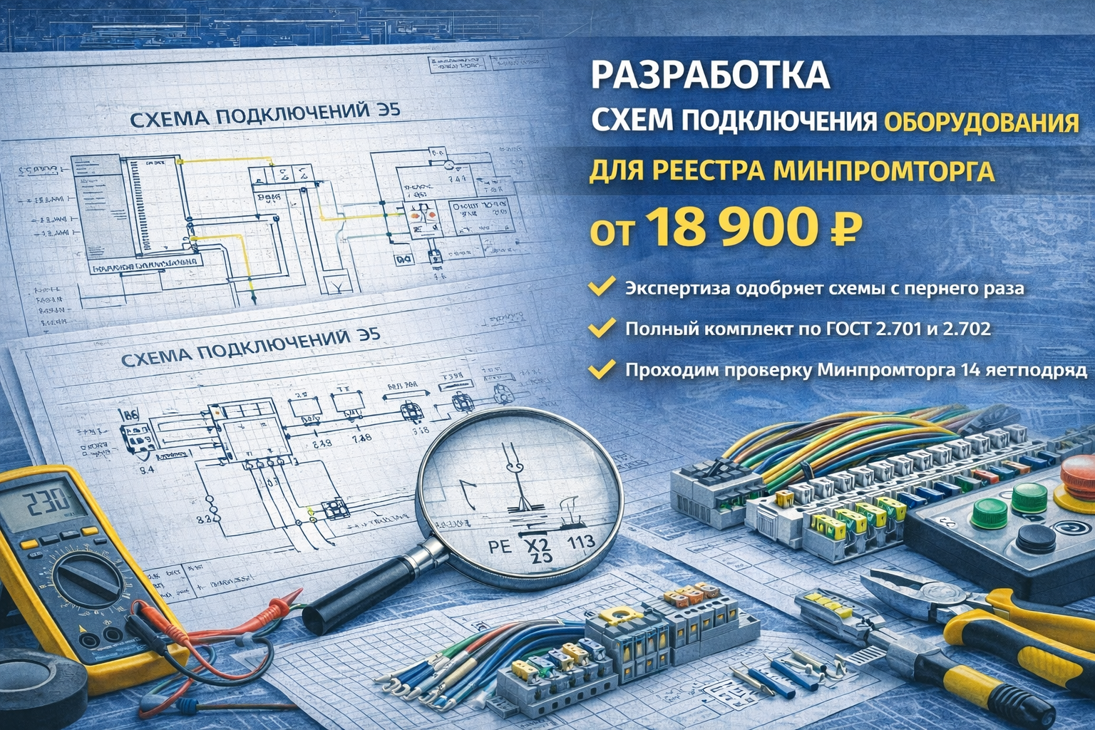 Схема подключения для реестра Минпромторга от 18 900 ₽