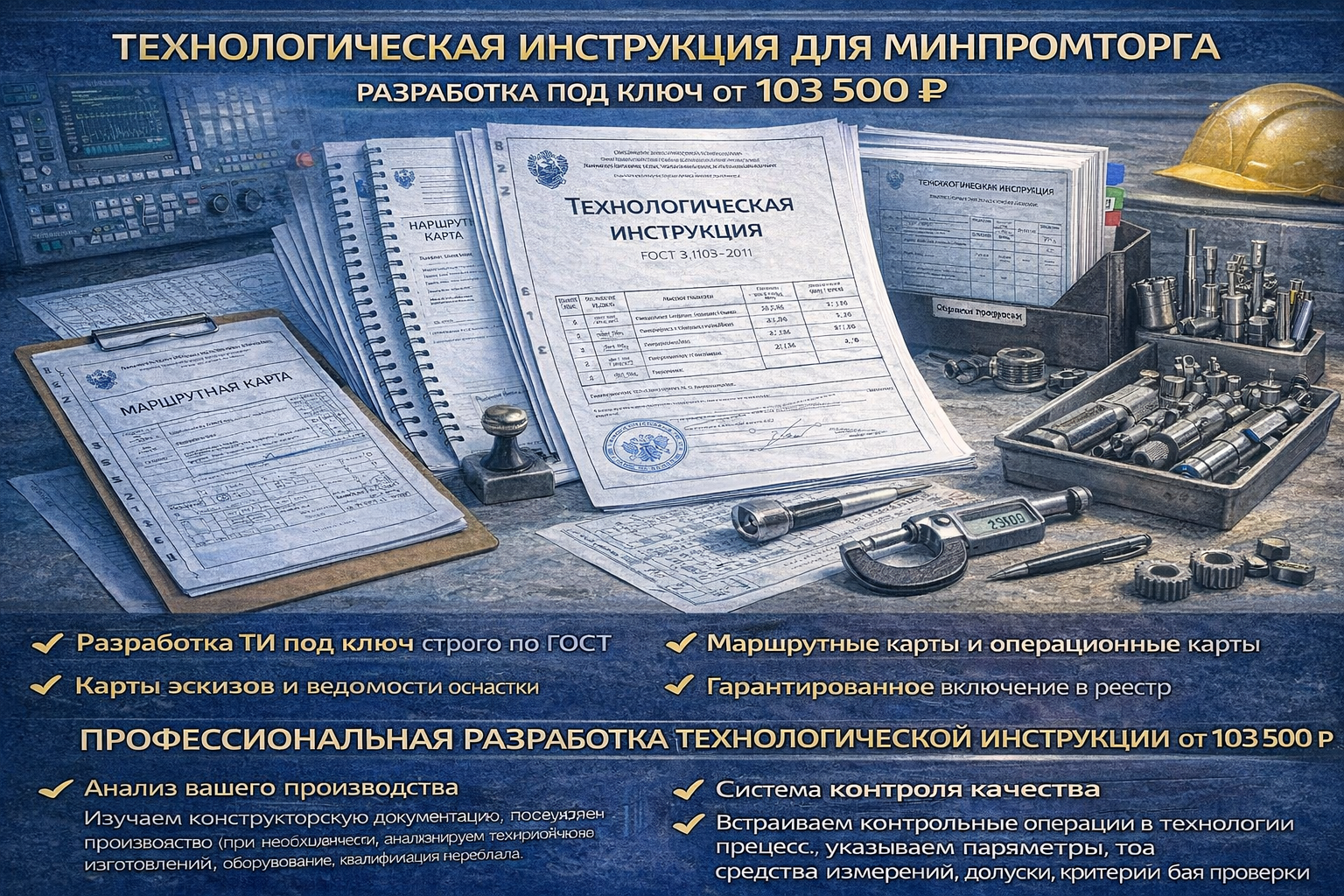 Технологическая инструкция для Минпромторга от 103 500 ₽