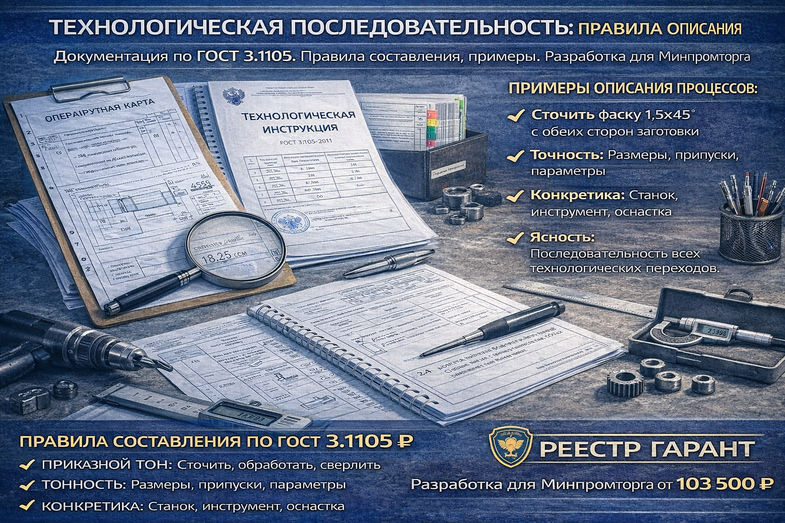 Технологическая последовательность: правила описания по ГОСТ