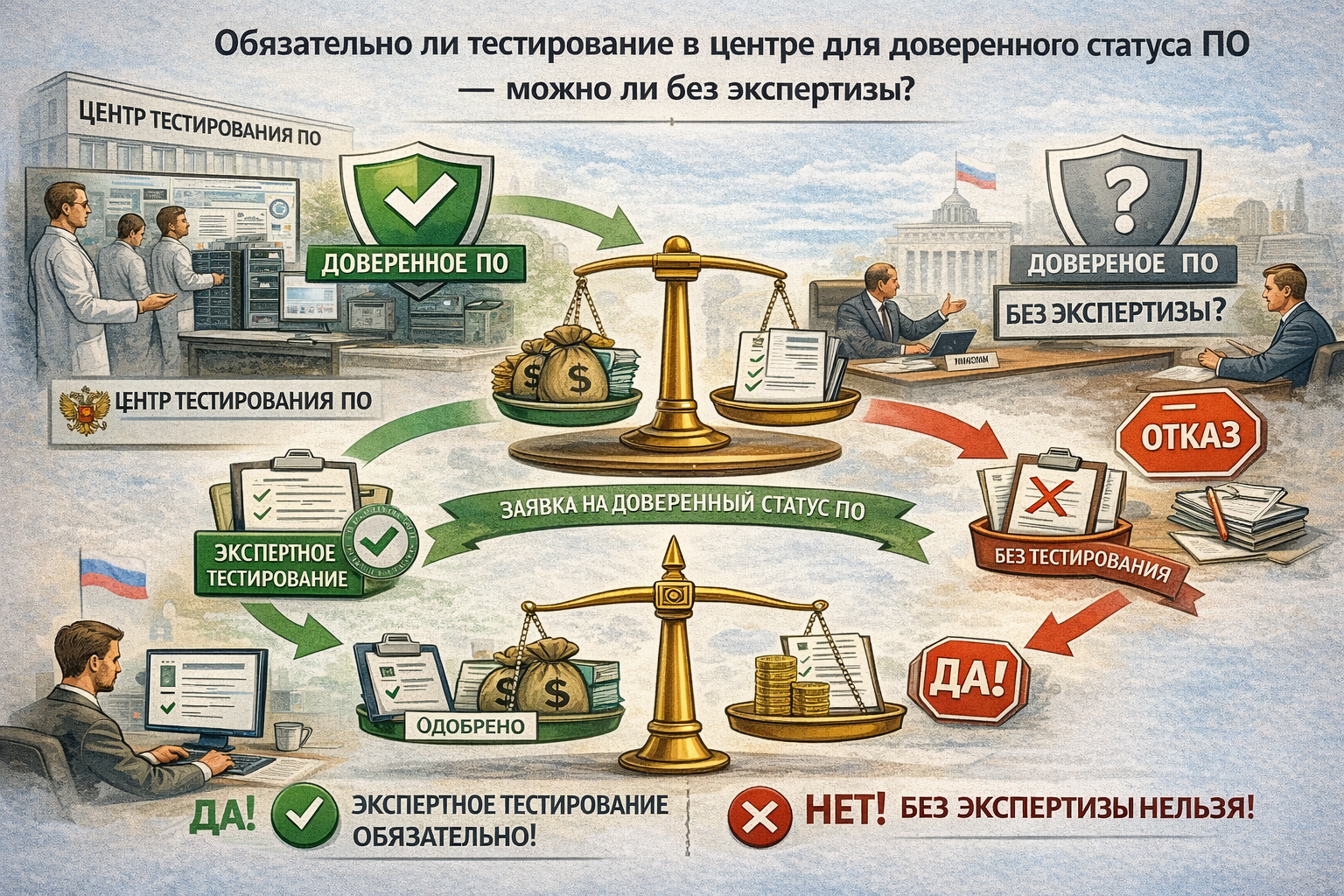 Обязательно ли тестирование в центре для доверенного статуса ПО — можно ли без экспертизы
