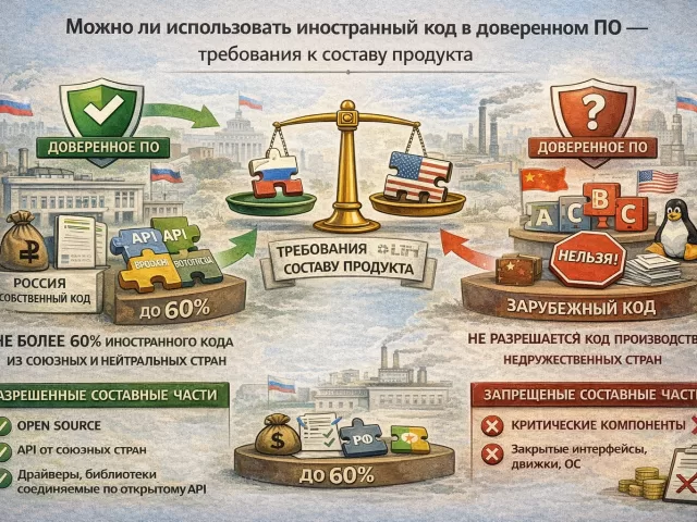 Можно ли использовать иностранный код в доверенном ПО