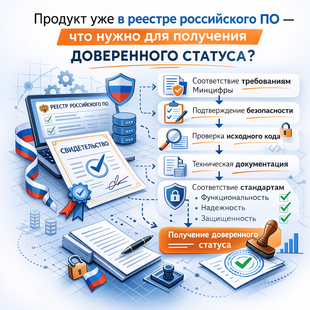 Продукт уже в реестре российского ПО — что нужно для получения доверенного статуса