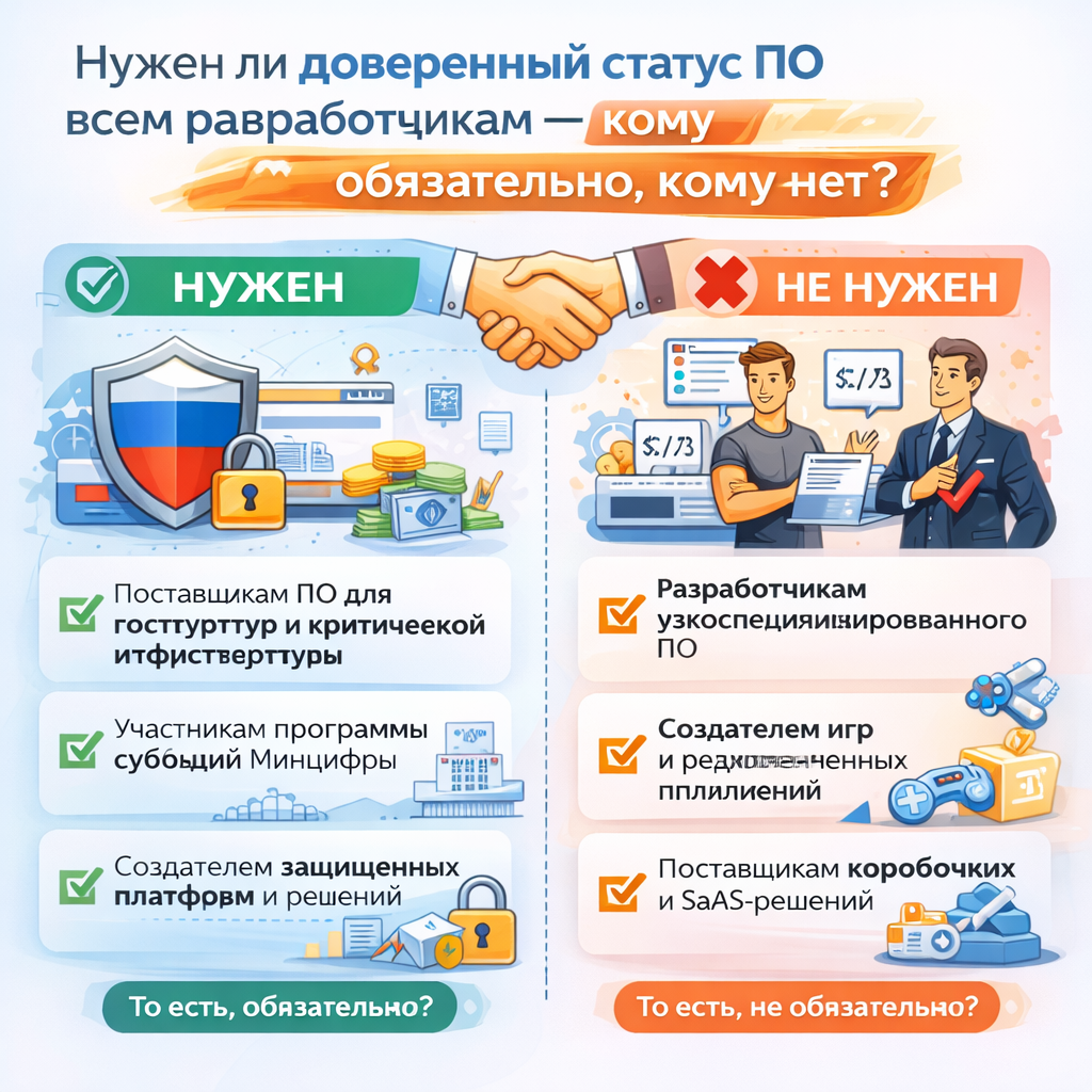Нужен ли доверенный статус ПО всем разработчикам — кому обязательно, кому нет