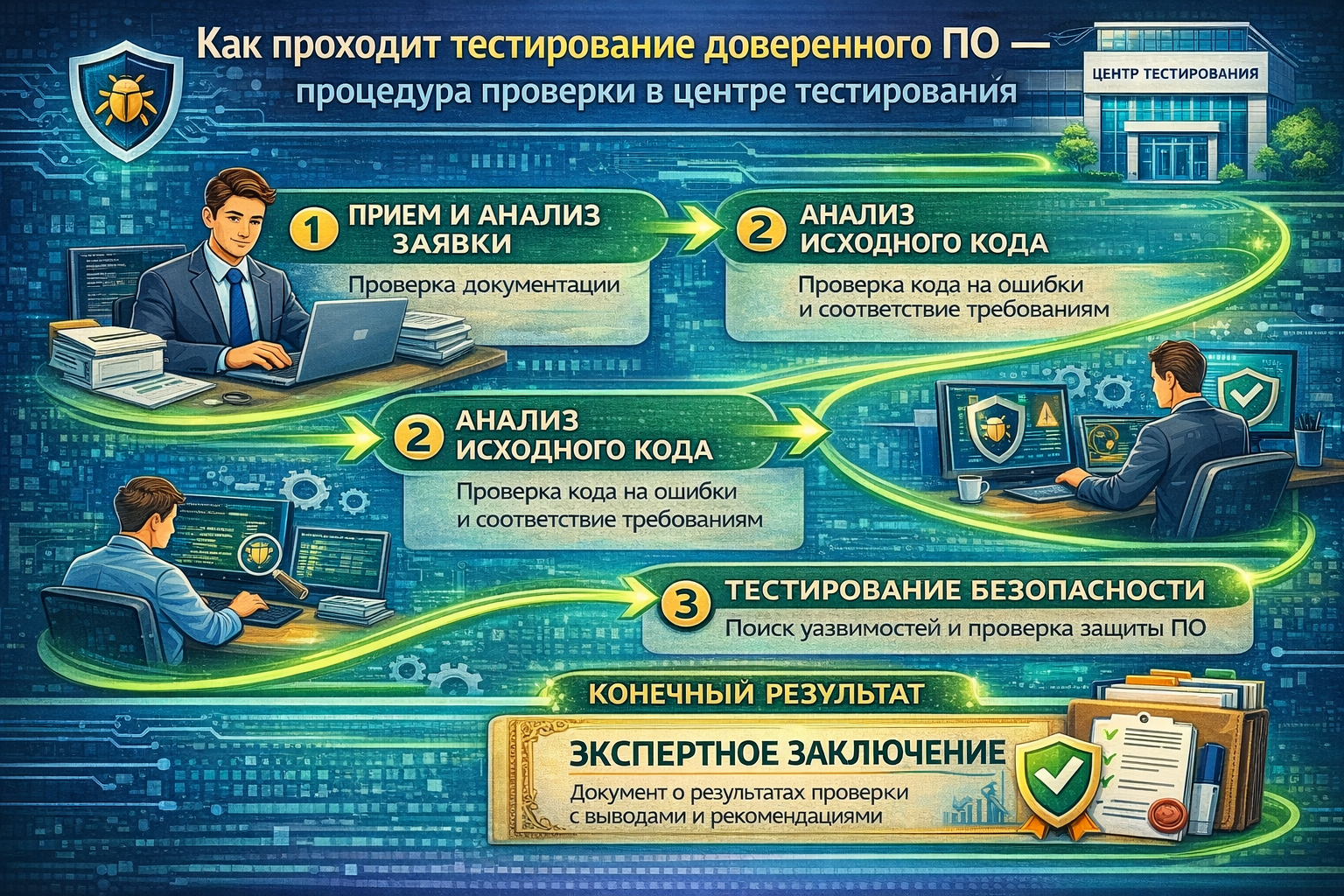 Как проходит тестирование доверенного ПО — процедура проверки в центре тестирования