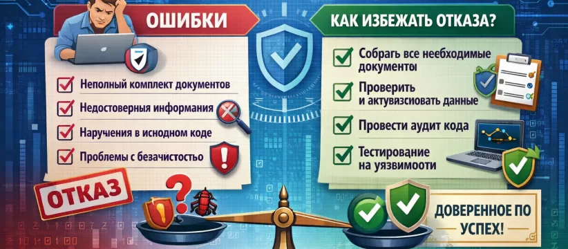 Основные ошибки при получении доверенного статуса ПО