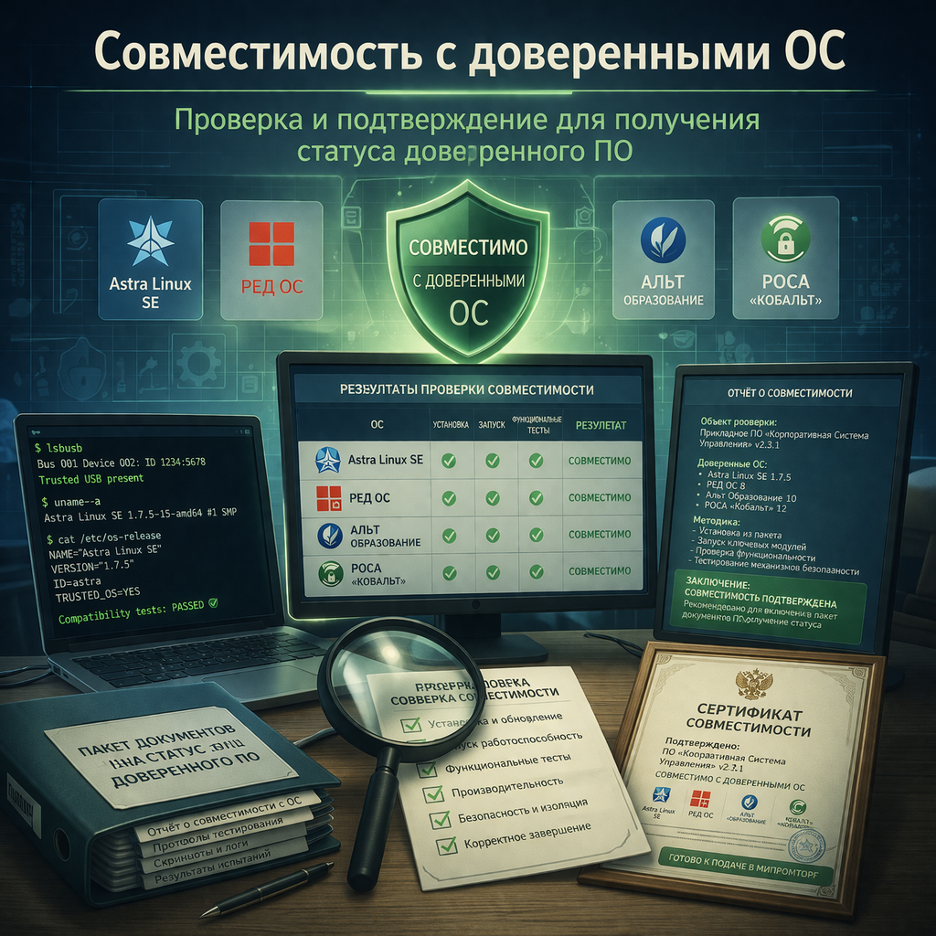 Совместимость с доверенными ОС — проверка и подтверждение для получения статуса доверенного ПО