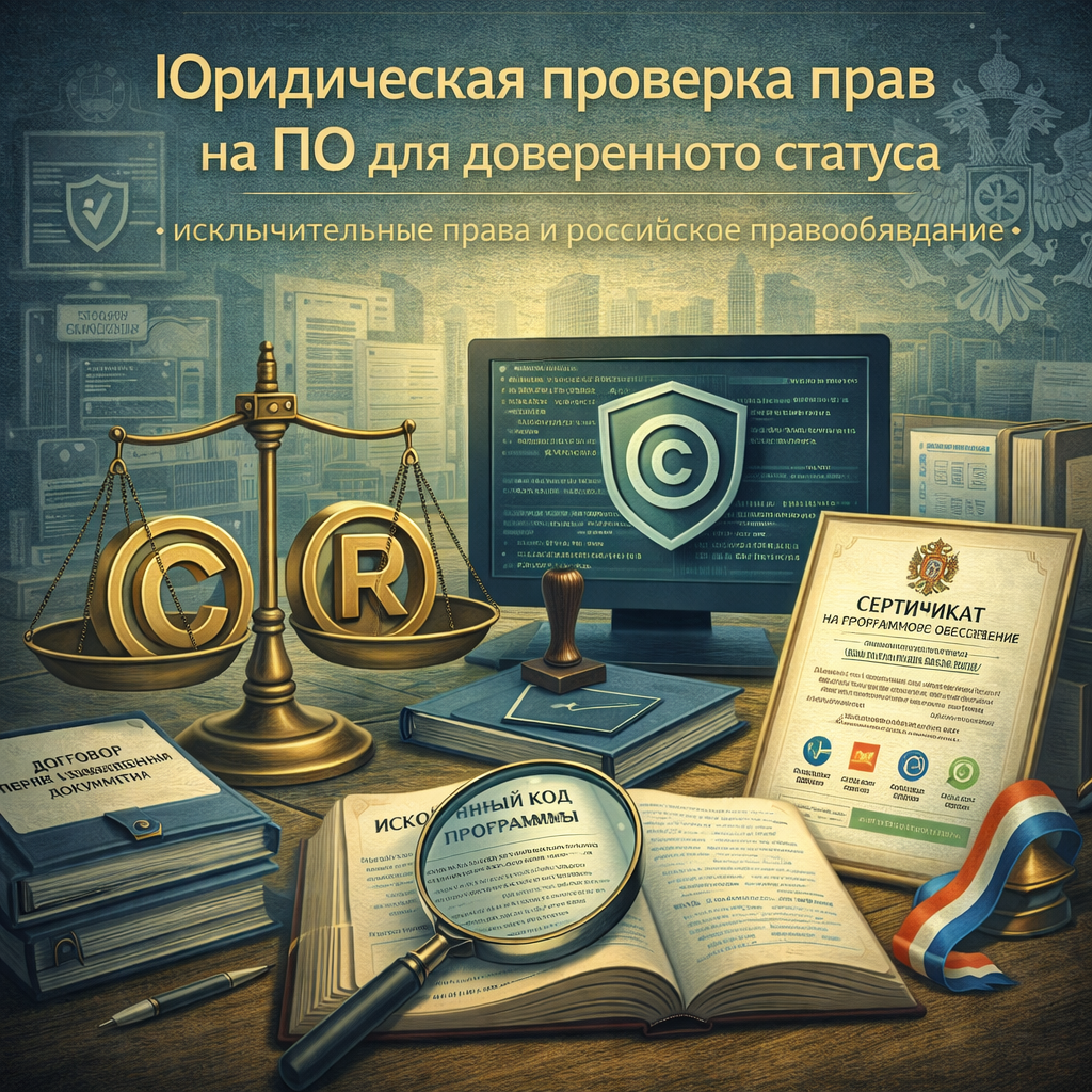 Юридическая проверка прав на ПО для доверенного статуса — исключительные права и российское правообладание