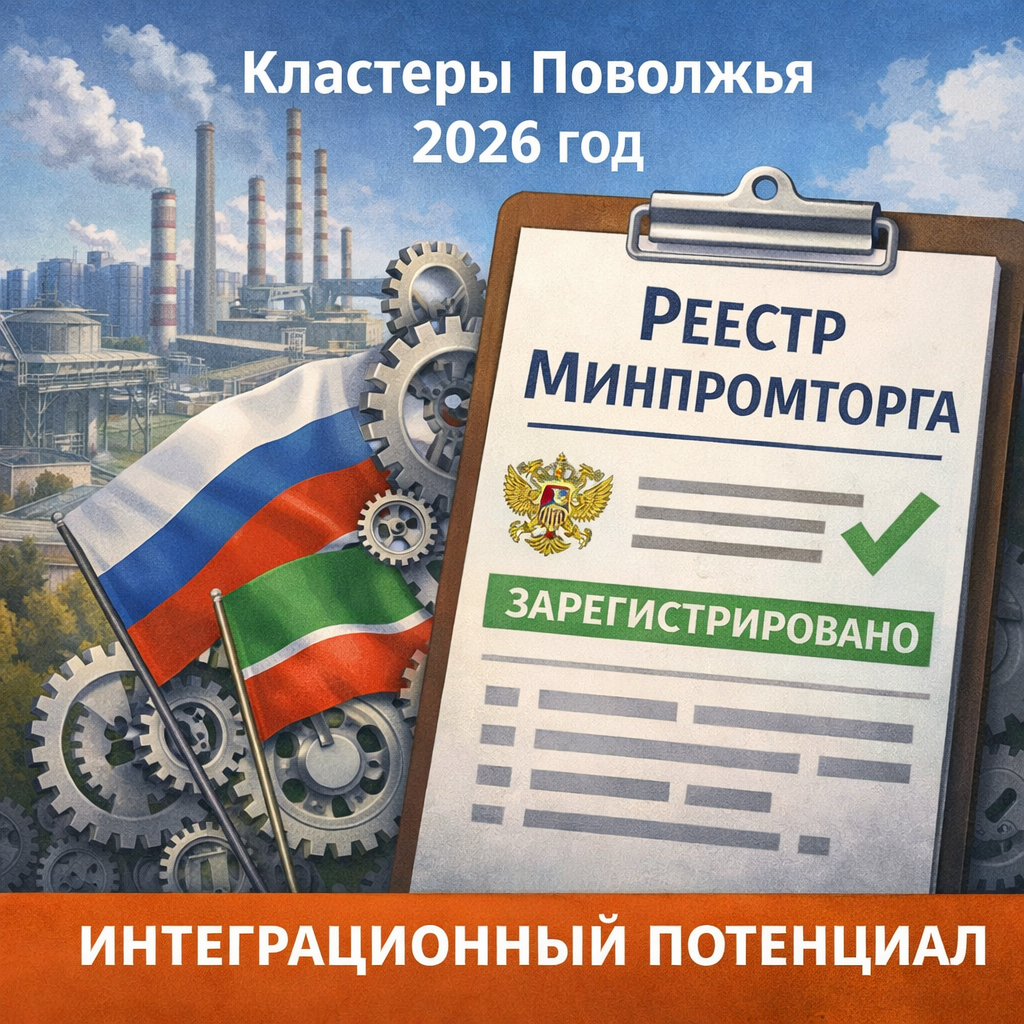 Внесение в реестр Минпромторга для промышленных кластеров Поволжья: интеграционный потенциал 2026 года