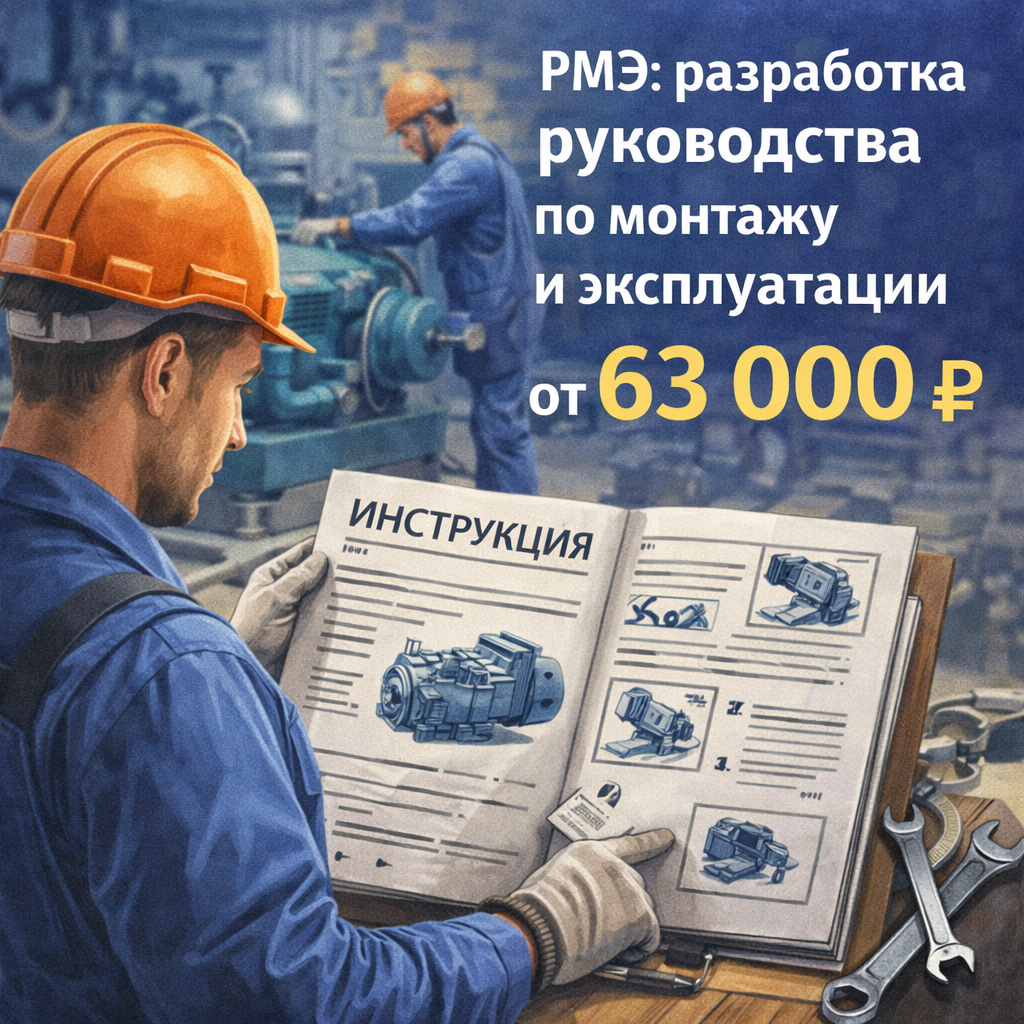 РМЭ: разработка руководства по монтажу и эксплуатации от 63 000 ₽