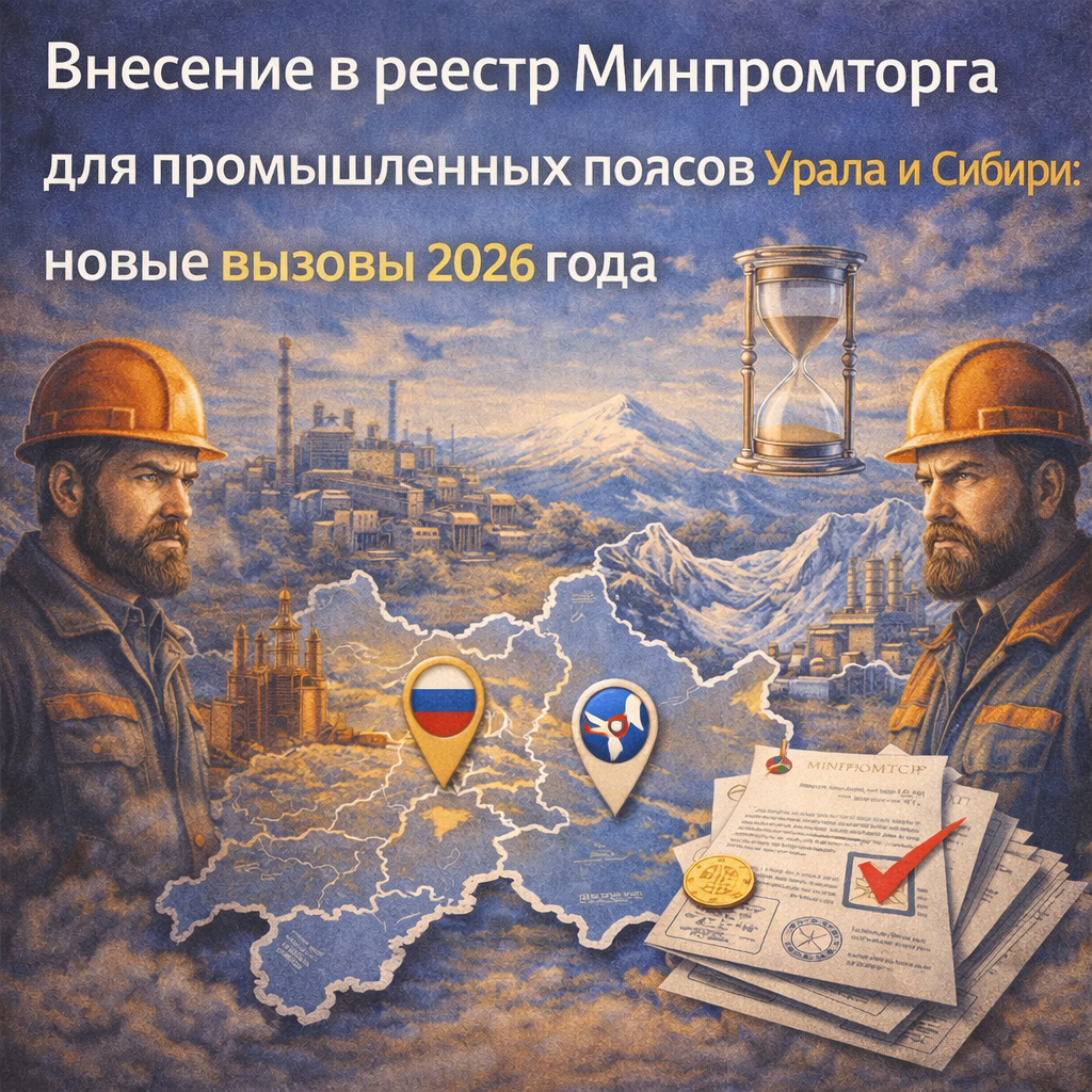 Внесение в реестр Минпромторга для промышленных поясов Урала и Сибири: новые вызовы 2026 года