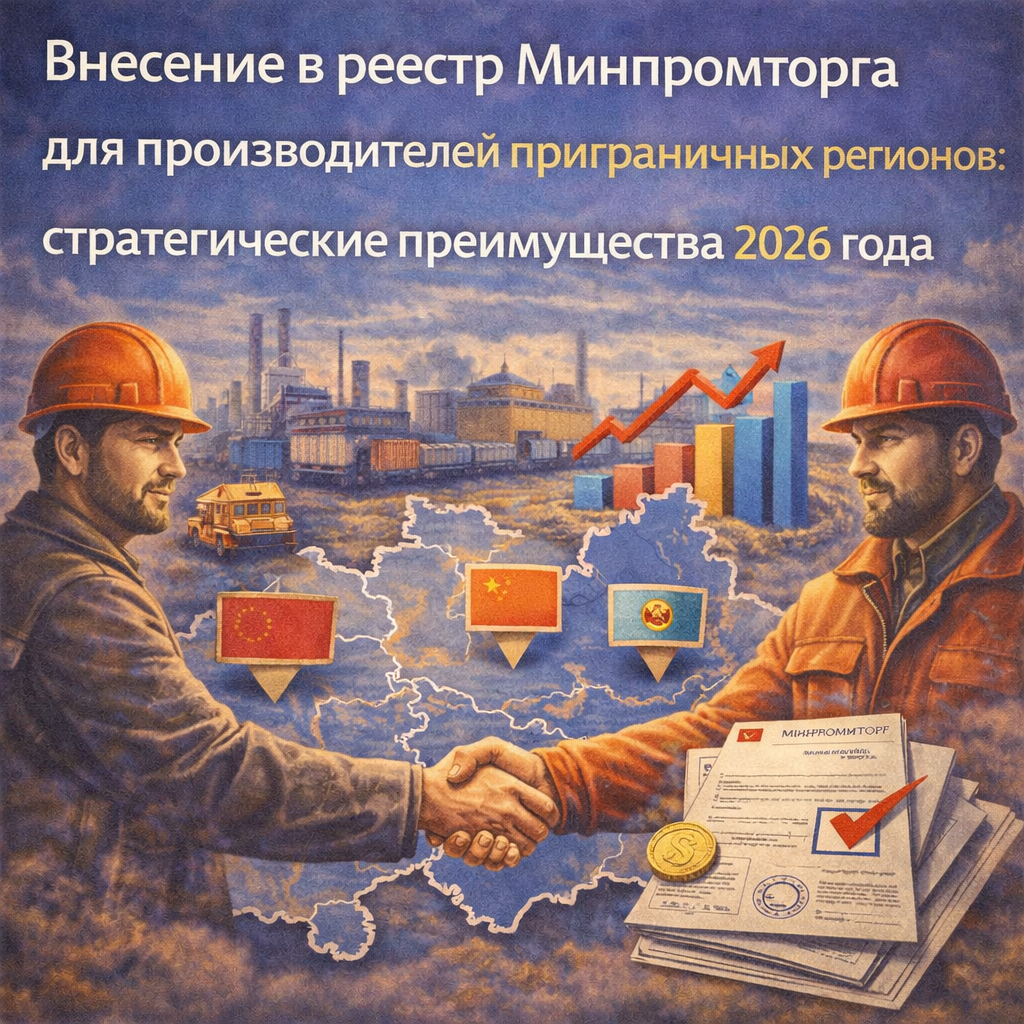 Внесение в реестр Минпромторга для производителей приграничных регионов: стратегические преимущества 2026 года