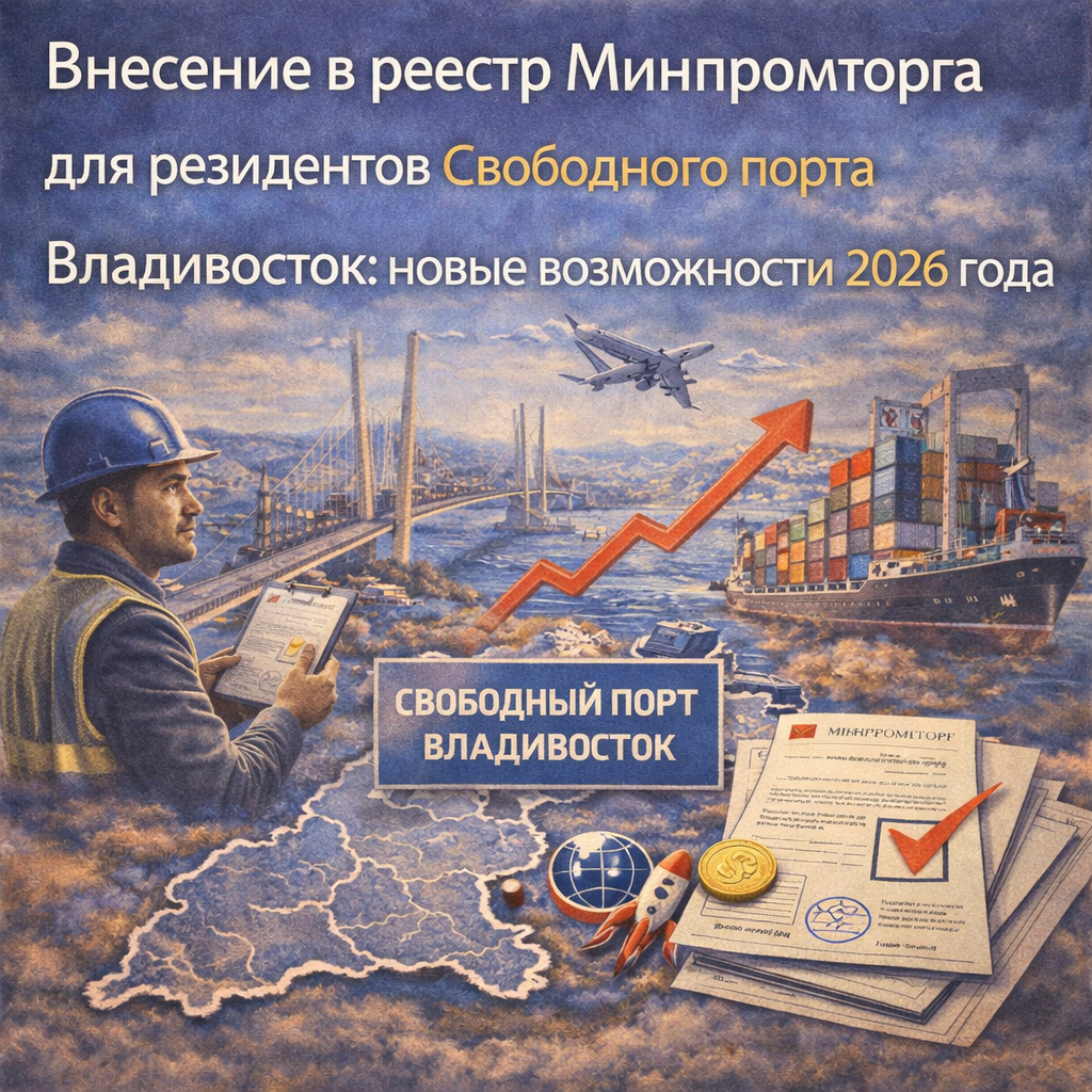 Внесение в реестр Минпромторга для резидентов Свободного порта Владивосток: новые возможности 2026 года