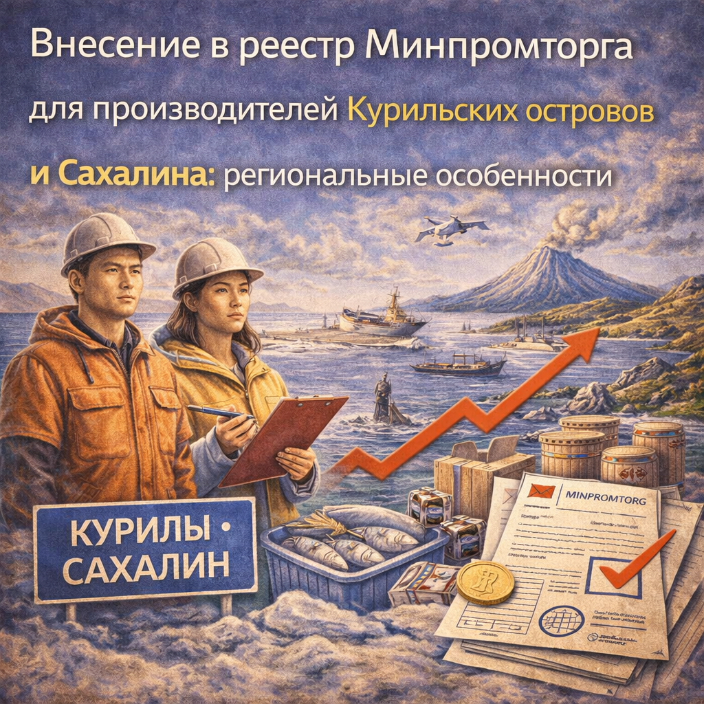 Внесение в реестр Минпромторга для производителей Курильских островов и Сахалина: региональные особенности 2026 года