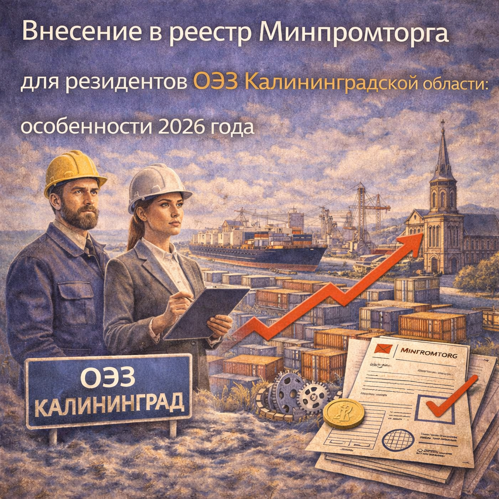 Внесение в реестр Минпромторга для резидентов ОЭЗ Калининградской области: особенности 2026 года