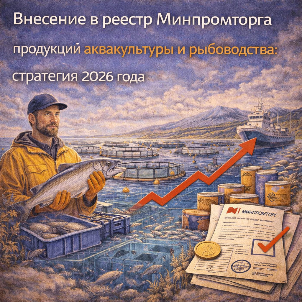 Внесение в реестр Минпромторга продукции аквакультуры и рыбоводства: стратегия 2026 года