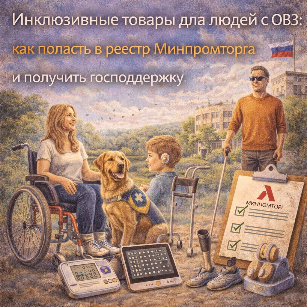 Инклюзивные товары для людей с ОВЗ: как попасть в реестр Минпромторга и получить господдержку