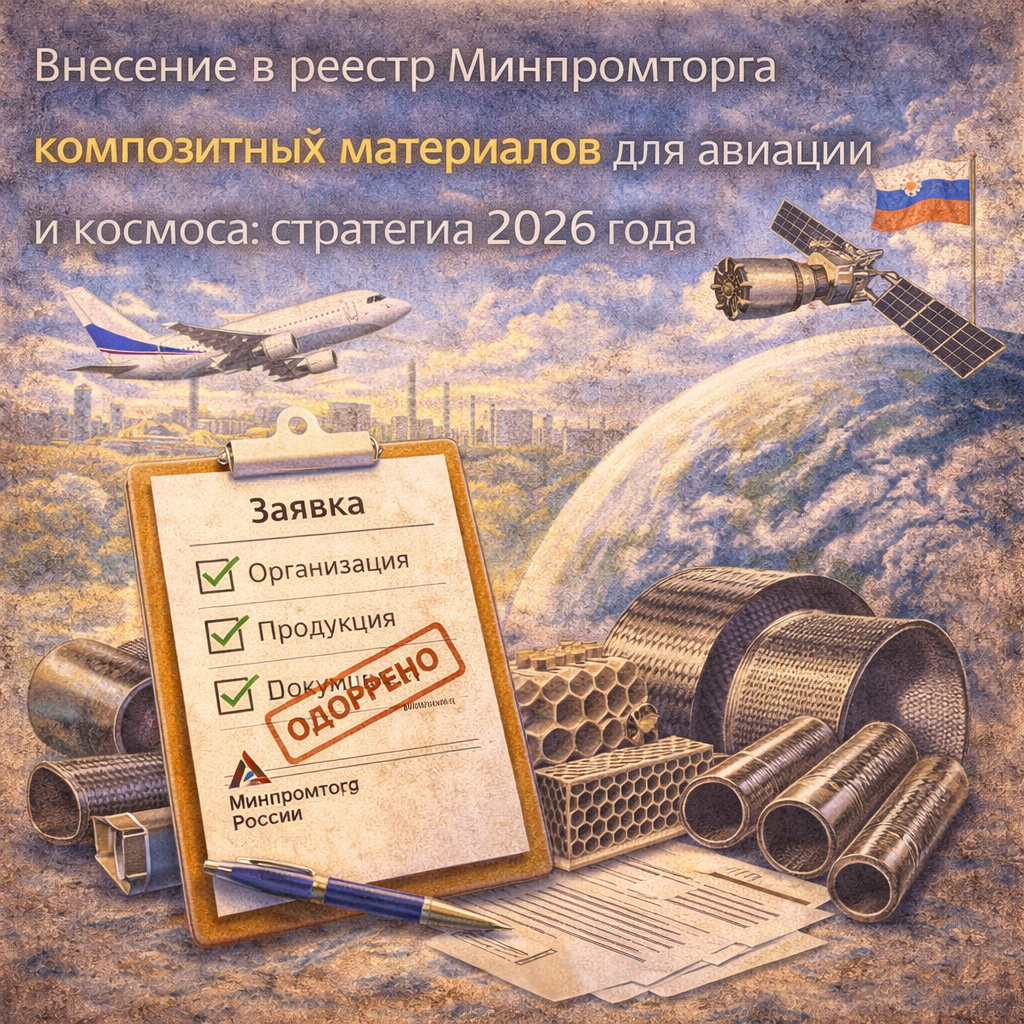 Внесение в реестр Минпромторга композитных материалов для авиации и космоса: стратегия 2026 года