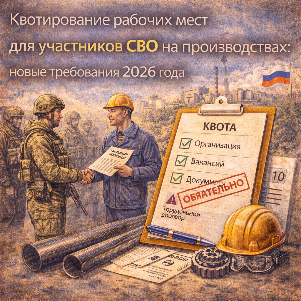 Квотирование рабочих мест для участников СВО на производствах: новые требования 2026 года