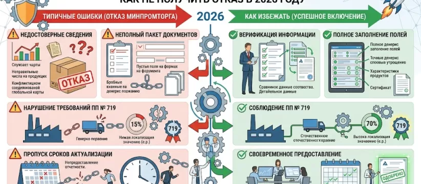 Ошибки при подаче в реестр Минпромторга: как не получить отказ в 2026 году