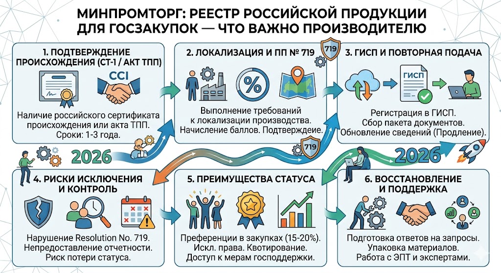Минпромторг: реестр российской продукции для госзакупок — что важно производителю
