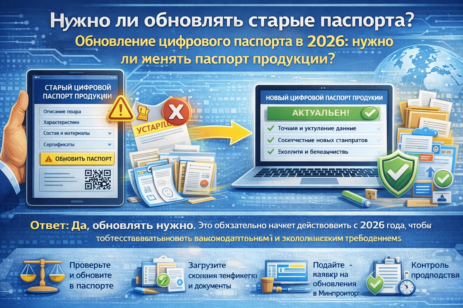 Нужно ли обновлять старые паспорта продукции: переход на цифровой формат ГИСП в 2026 году