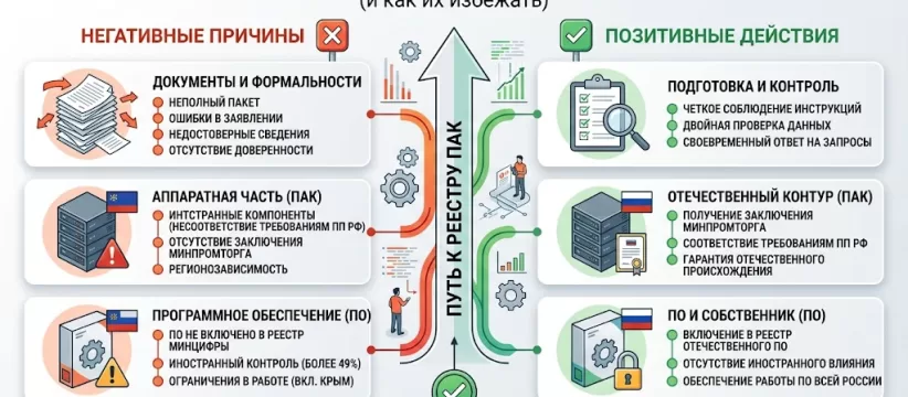 Причины отказа в реестре Минцифры: Как не допустить блокировки ПАК