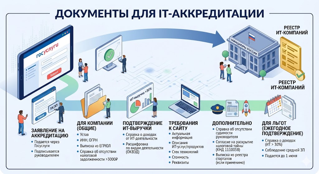 Какие документы нужны для IT-аккредитации: Полный список для подачи заявки в 2026 году