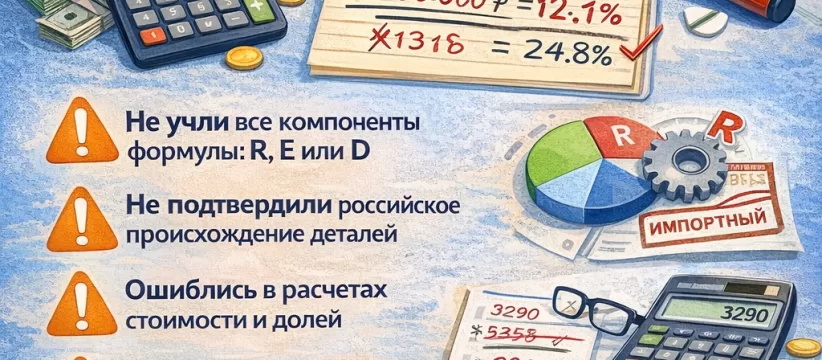 Ошибки в расчёте баллов локализации по ПП №719: как избежать отклонения заявки