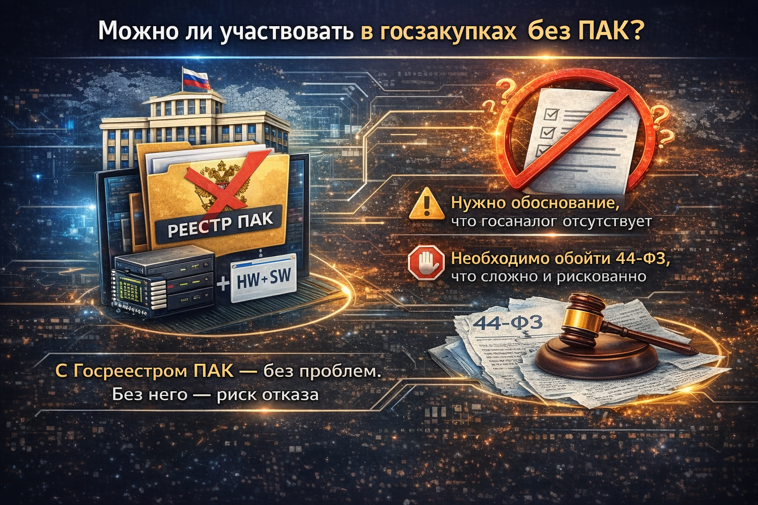 Можно ли участвовать в госзакупках без ПАК: Риски и ограничения в 2026 году