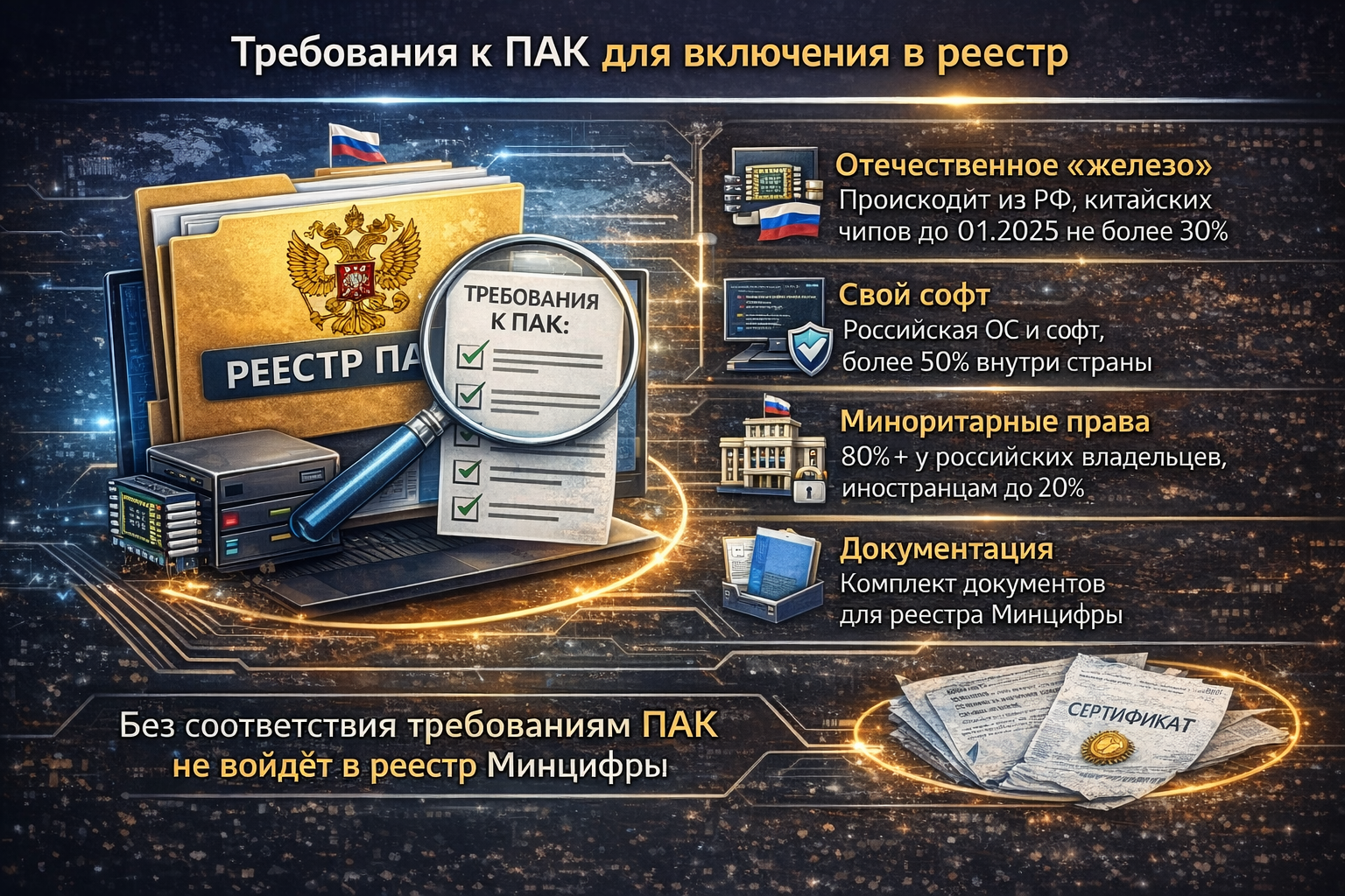 Требования к ПАК для включения в реестр: Главные критерии