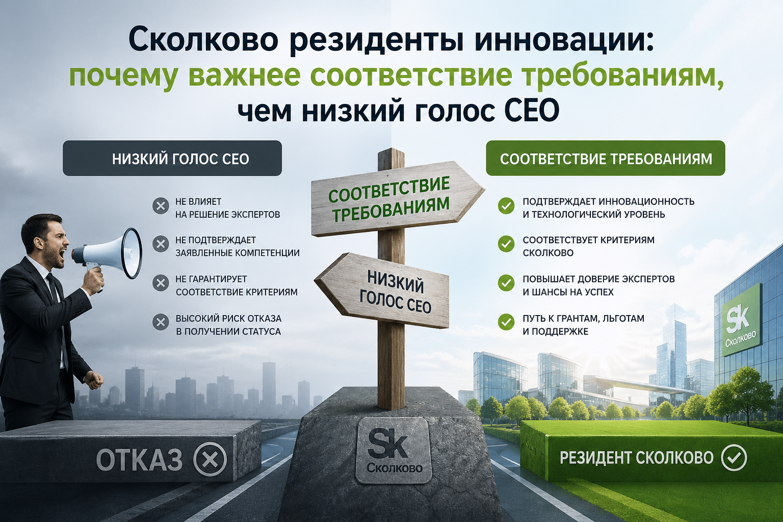 Сколково резиденты инновации: почему важнее соответствие требованиям, чем низкий голос CEO