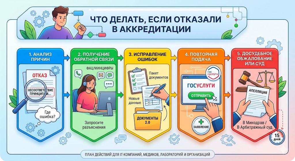 Что делать, если отказали в аккредитации: План спасения статуса в 2026 году