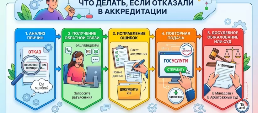 Что делать, если отказали в аккредитации: план спасения статуса в 2026 году
