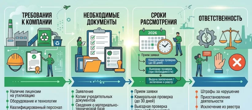 Включение в федеральный реестр утилизаторов отходов: требования, сроки, документы и ответственность