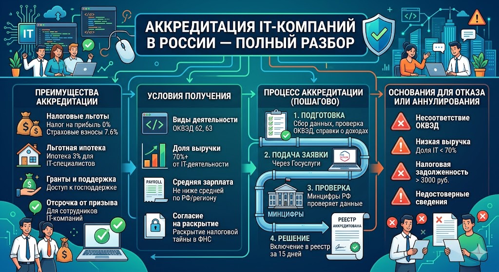 Аккредитация ИТ-компаний в России: Полный разбор правил и требований 2026 года