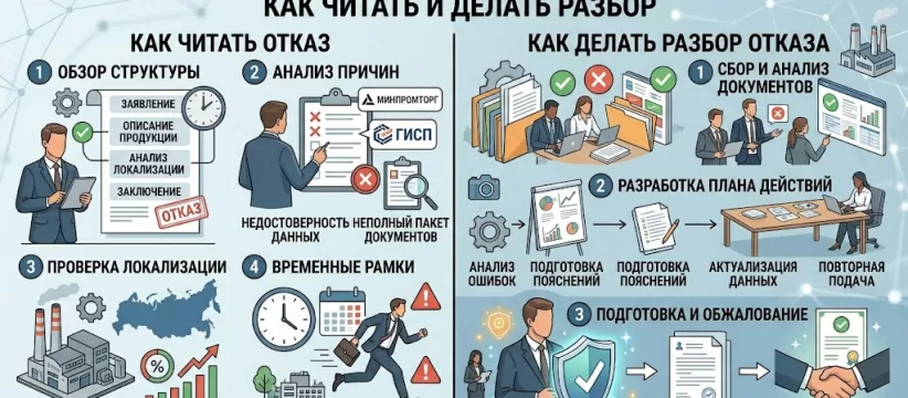 Мотивированный отказ Минпромторга: как читать и делать разбор отказа